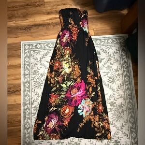 Xhilaration Black Floral Dress
